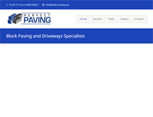 Tablet Screenshot of perfect-paving.com